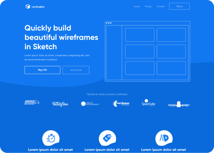 Landing Page Wireframes preview 2