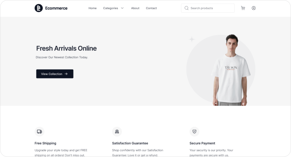 Clean eCommerce Website Kit preview 3