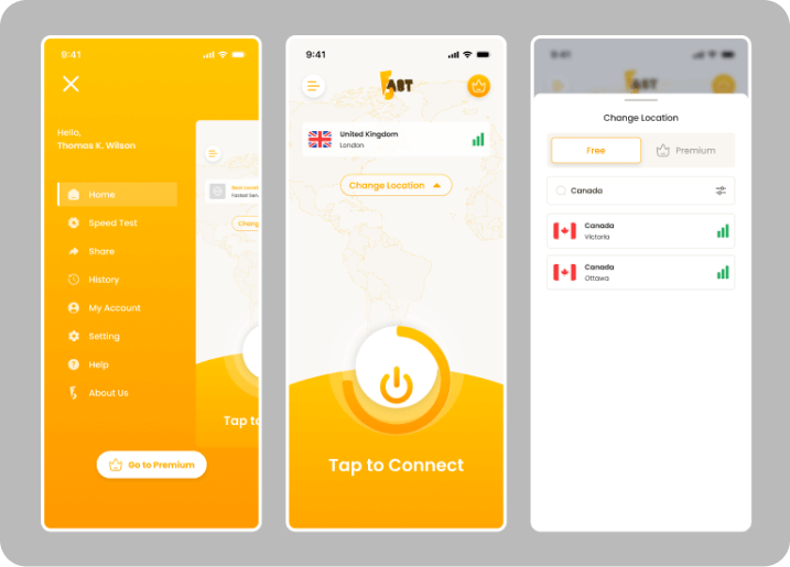 Mobile VPN App UI Kit preview 2