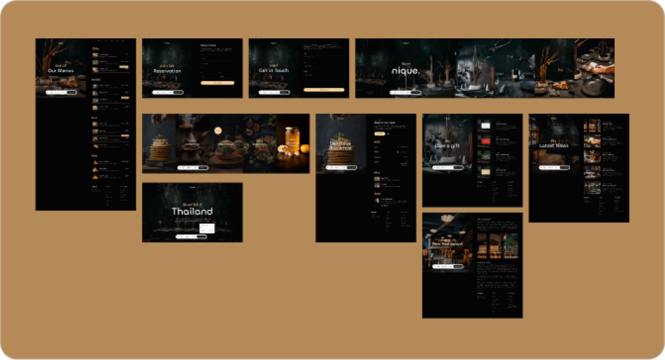 Upper Class Restaurant UI preview 3