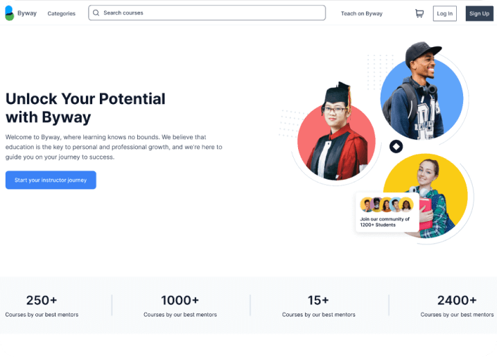 Learning Management Website preview 2