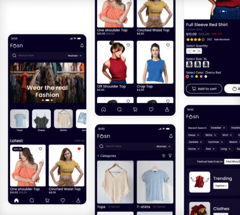 Dark Theme Fashion App