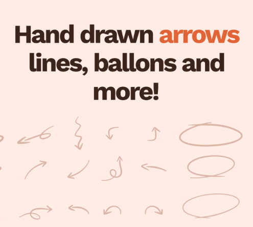 Hand Drawn Arrows and Scribbles