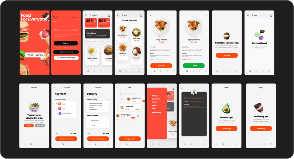 Cute Food App Template preview 3
