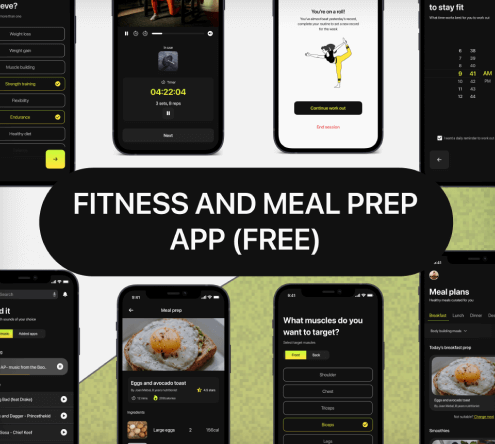 Fitness and Meals App Template