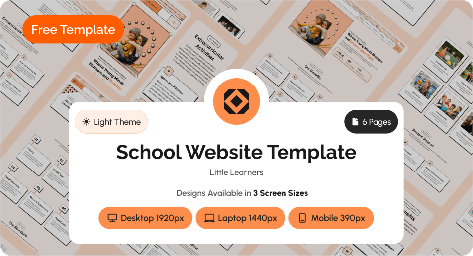 School Website Design Template preview 3