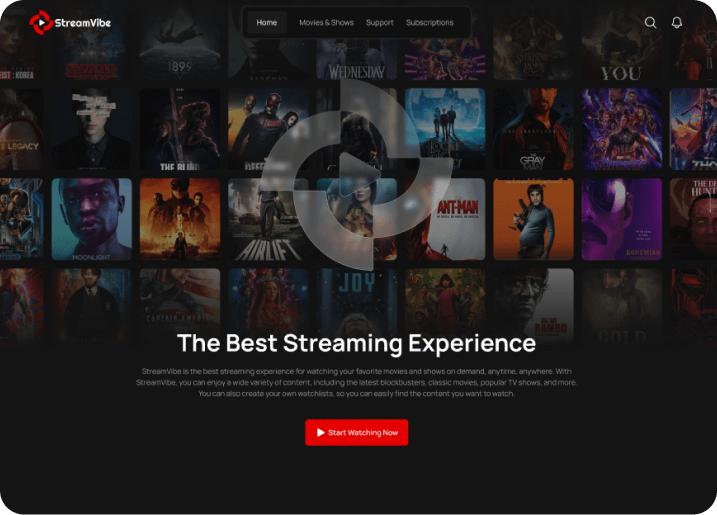 Video Streaming Website Template preview 2