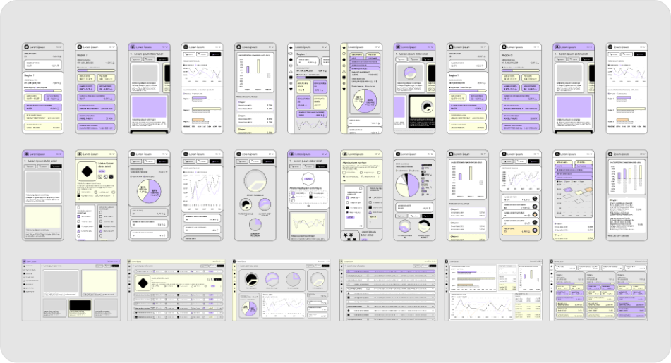 Brutalist Mobile Wireframe Template preview 3