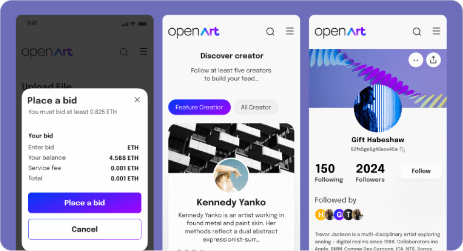 NFT Mobile App Template preview 3