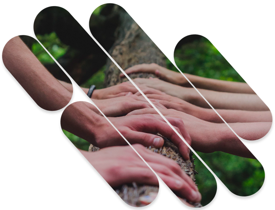 Team hands of Think RE