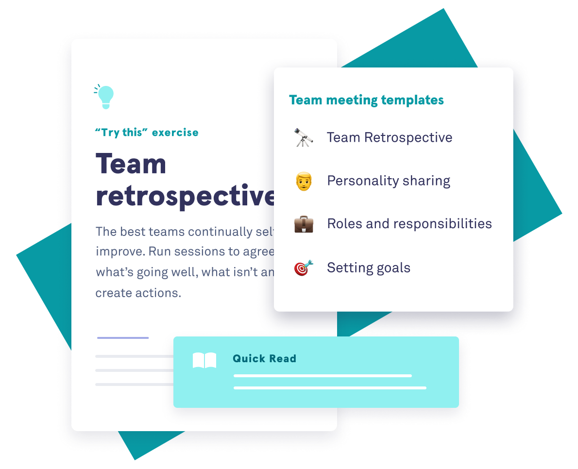 Illustration of Saberr's retrospectives feature