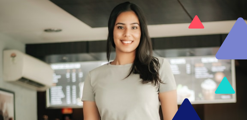 Female manager feeling empowered