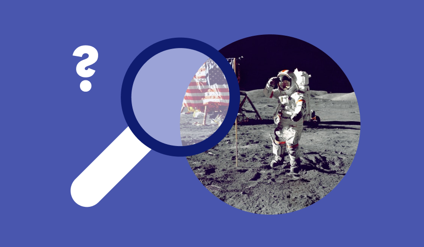 Picture of the moon landing