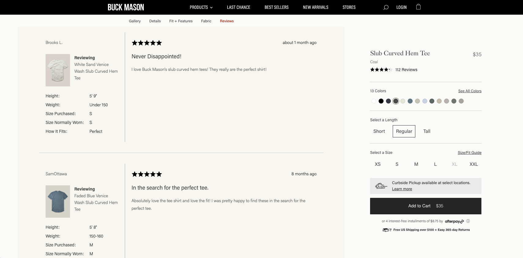 Buck Mason reviews
