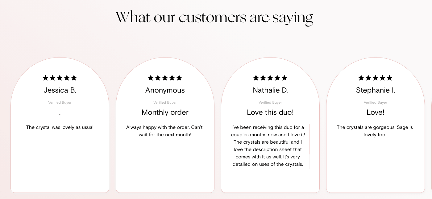 Crystals reviews