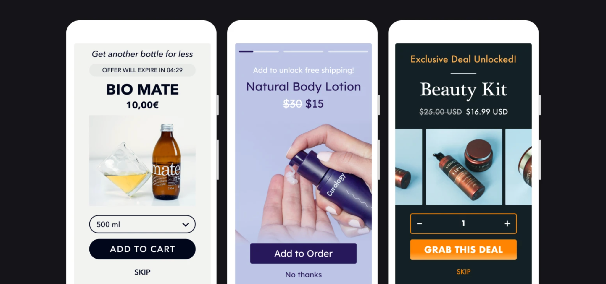 Upsell offers by Honeycomb