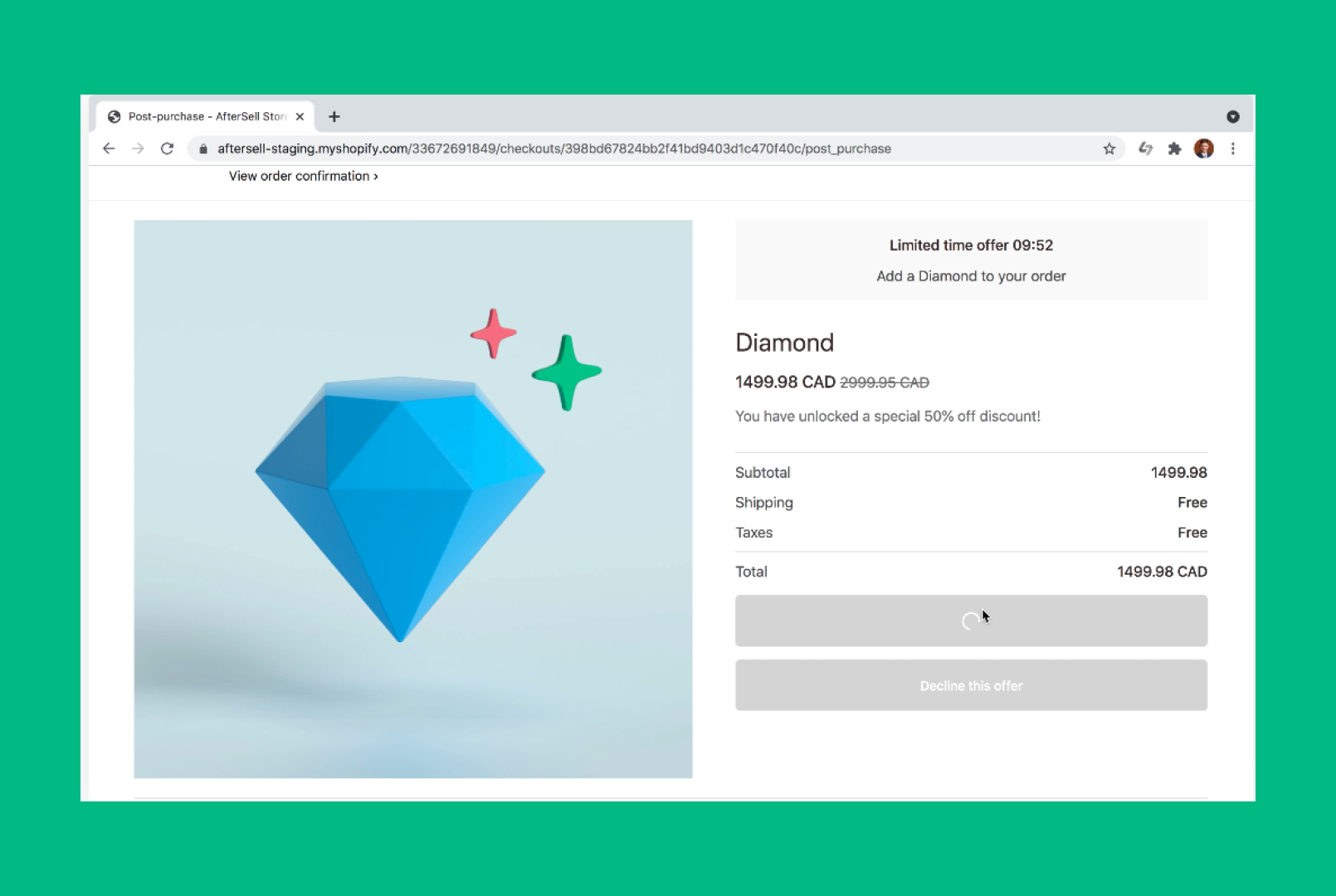 Checkout upsell by Aftersell