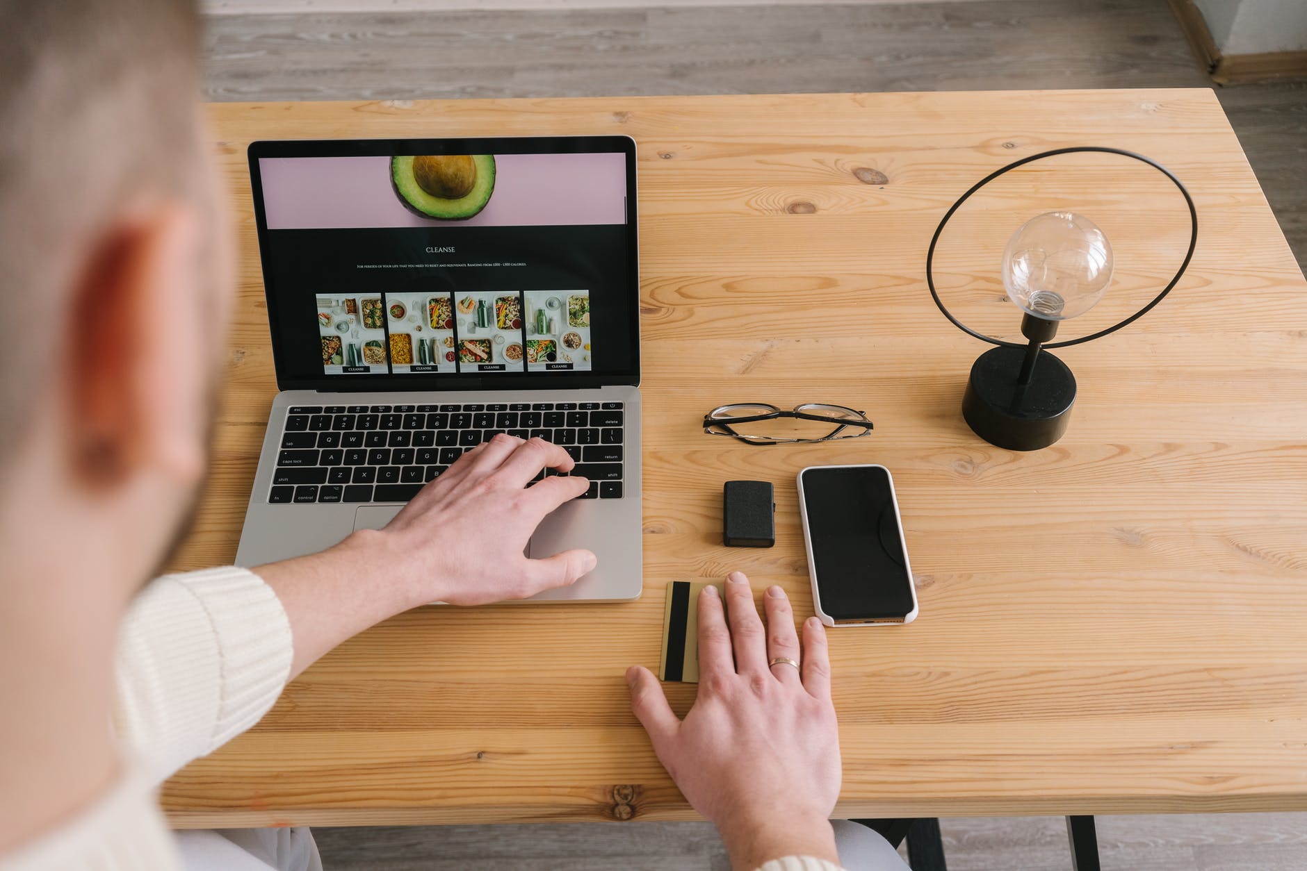 a person using a laptop