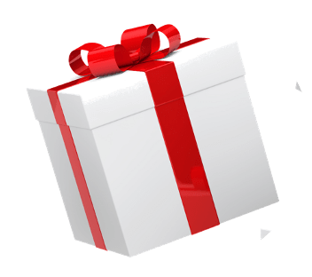 Paquet cadeau blanc avec ruban Rouge