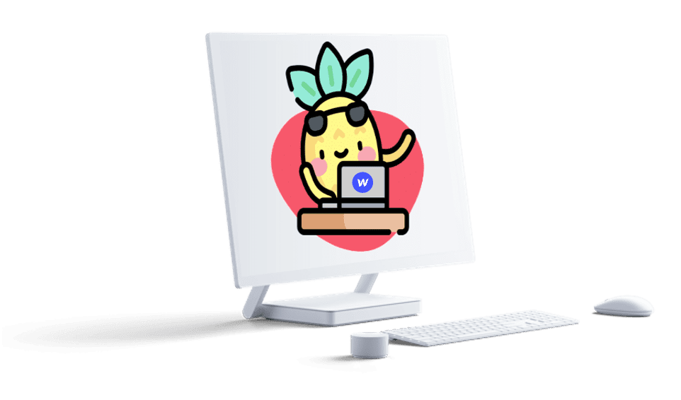 ecran d'ordinateur 3d avec logo webflow et digidop