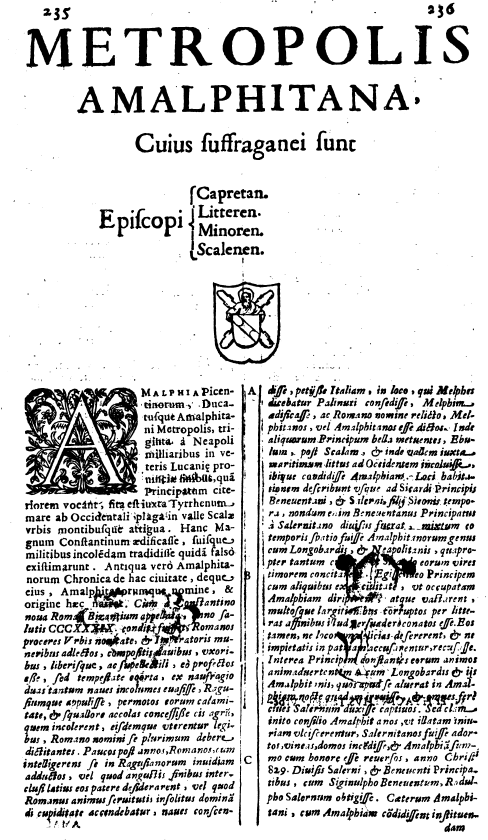 Ughelli, Cronaca Amalfitana, p. 235