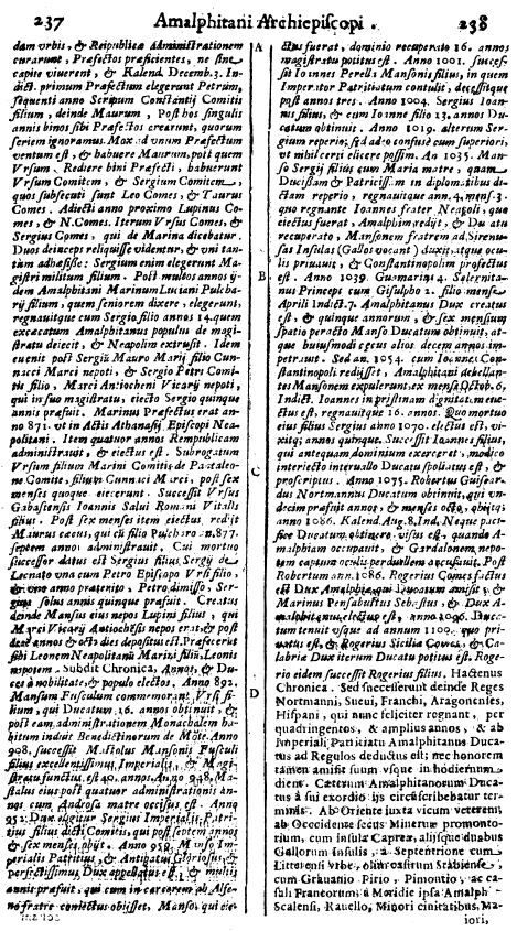 Ughelli, Cronaca Amalphitana, p. 237