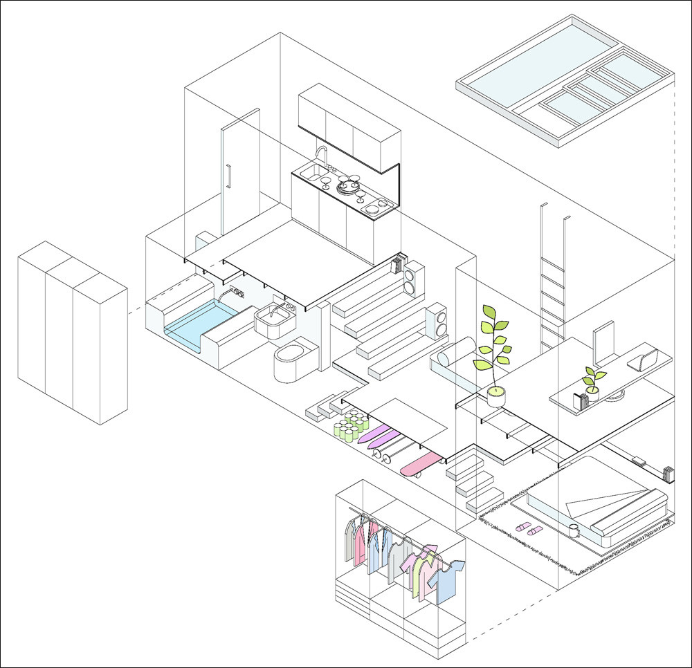 Mẫu thiết kế 3D của căn hộ.