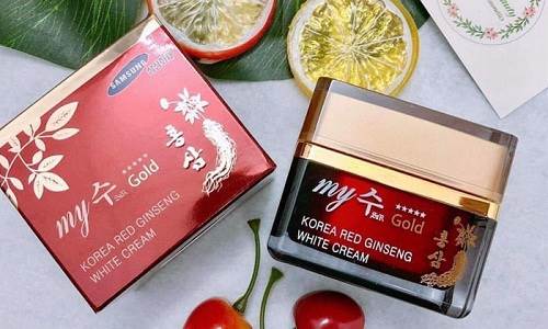 kem dưỡng da hồng sâm my gold korea red ginseng white cream