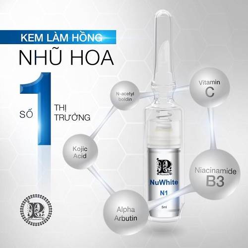 một số thành phần có trong kem làm hồng nhũ hoa của mỹ