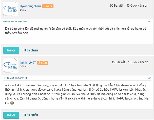 Review kem trị nám