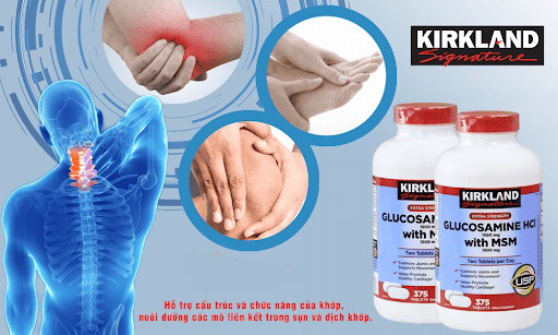 Viên uống kirkland glucosamine hcl 1500mg with msm 1500mg review