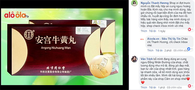 An cung ngưu hoàng hoàn Đồng Nhân Đường review trên Aloola.vn