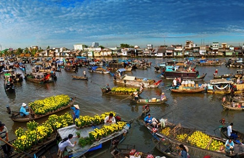chợ nổi cái bè - điểm du lịch tiền giang