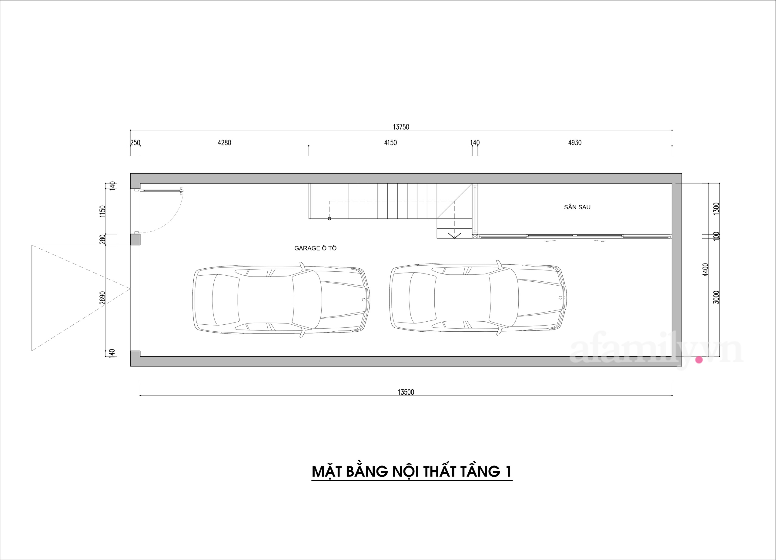 Tư vấn thiết kế nhà ống lệch tầng 4,4 x 13,5m phong cách hiện đại với chi phí 197 triệu đồng - Ảnh 2.