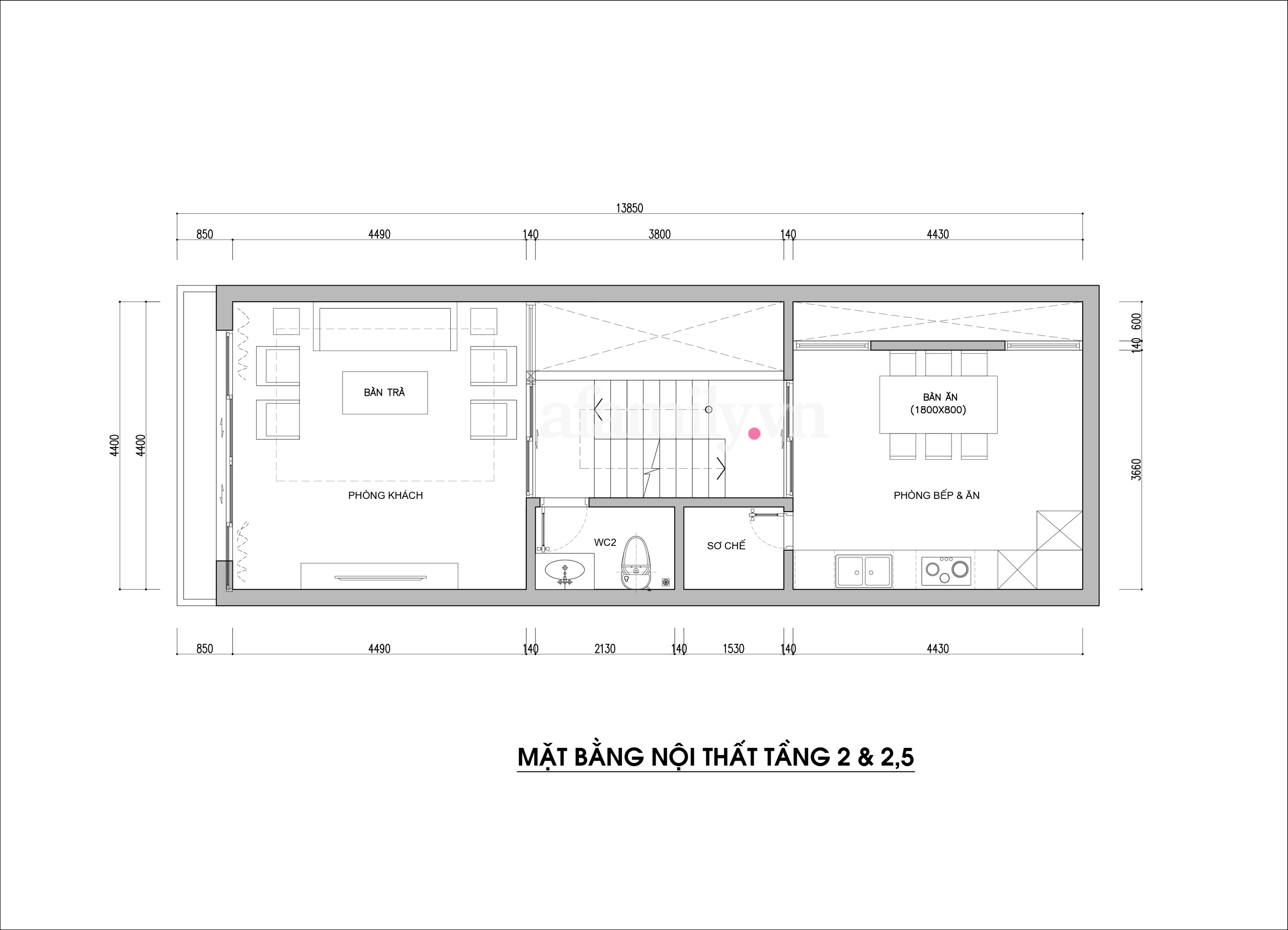 Tư vấn thiết kế nhà ống lệch tầng 4,4 x 13,5m phong cách hiện đại với chi phí 197 triệu đồng - Ảnh 4.