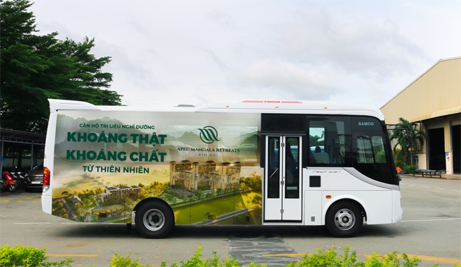 Chính thức vận hành tuyến xe bus Mandala Retreats Kim Bôi phục vụ khách tham quan trải nghiệm dự án - 1