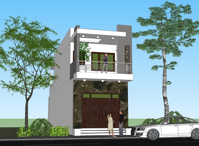 nhà ống 2 tầng