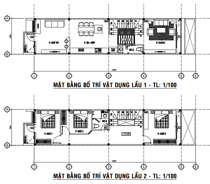 lầu 1 và 2