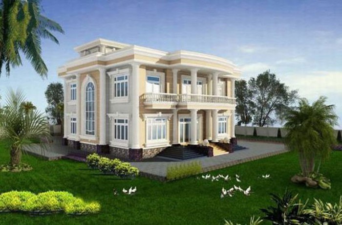 mẫu biệt thự nhà vườn kiểu Pháp rộng thoáng