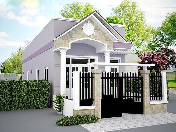 phối cảnh nhà 1 tầng