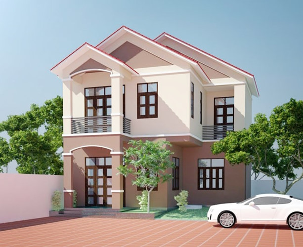 nhà phố 2 tầng đẹp