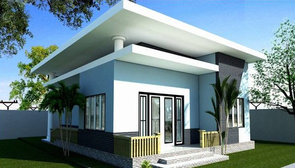 Mẫu nhà hình hộp vuông phong cách Zen