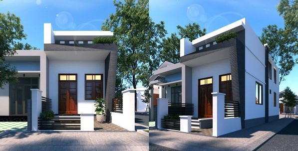 thiết kế nhà mái bằng hiện đại
