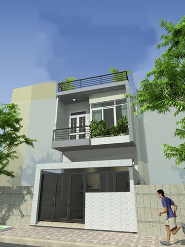 mẫu nhà ống 2 tầng đẹp
