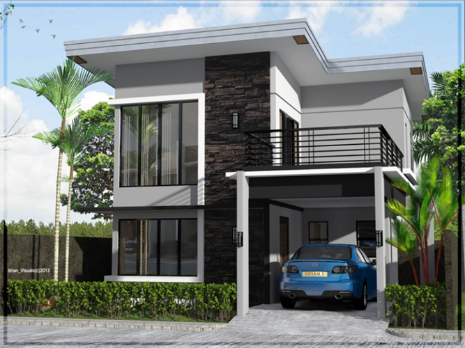 mẫu nhà 2 tầng 100m2 gây ấn tượng với người ngắm