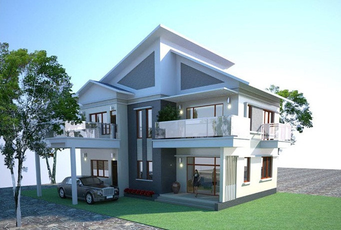 Mẫu nhà 2 tầng 100m2 được thiết kế theo phong cách mở