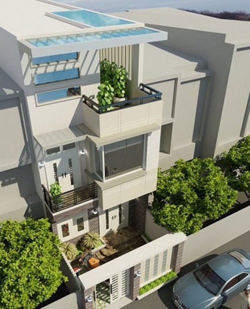 xây nhà phố 80m2
