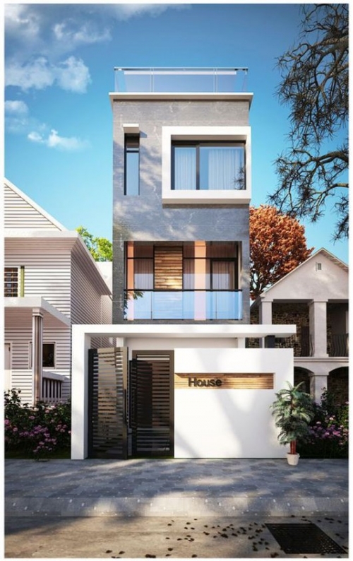 mẫu nhà phố 80m2 đẹp