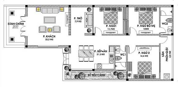 nhà cấp 4 mái Thái