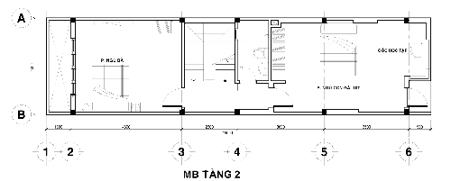 mặt bằng tầng 2
